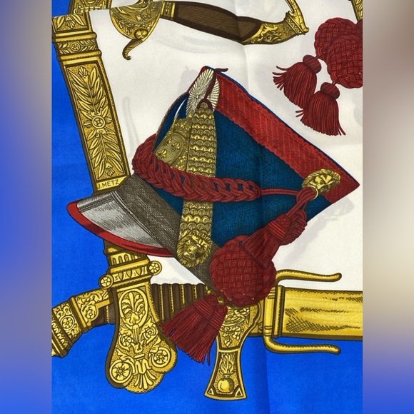 Hermes Vintage Scarf Carre 90”GRAND UNIFORME”by Joachim Metz - Picture 15 of 16